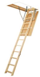 Schody s dřevěným skládacím žebříkem LWS Smart | Výška místnosti 280cm 60x120cm, Výška místnosti 280cm 70x120cm