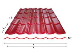 AKCE Střešní krytina SATJAM Roof | ROOF CLASSIC (350mm) polyesterat 25 RAL 3009, ROOF CLASSIC (350mm) polyesterat 25 RAL 7024, ROOF CLASSIC (350mm) polyesterat 25 RAL 8017