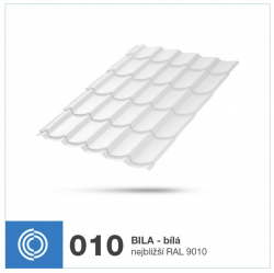 LINDAB - Plechová krytina Ideal 35, - 0,5mm CLASSIC BILA 010 (RAL 9010)