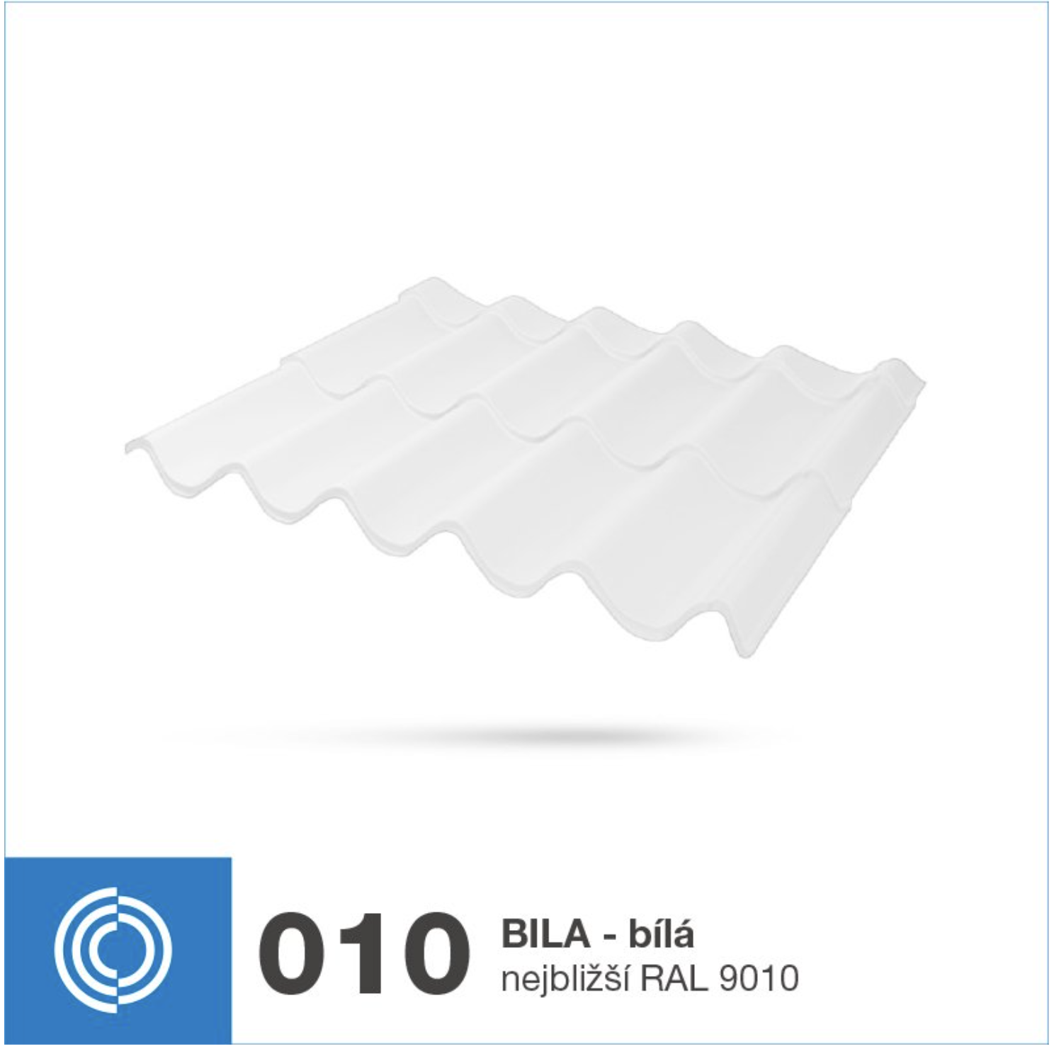 LINDAB - Plechová krytina Lindab Topline - 0,5mm CLASSIC BILA 010 (RAL 9010)