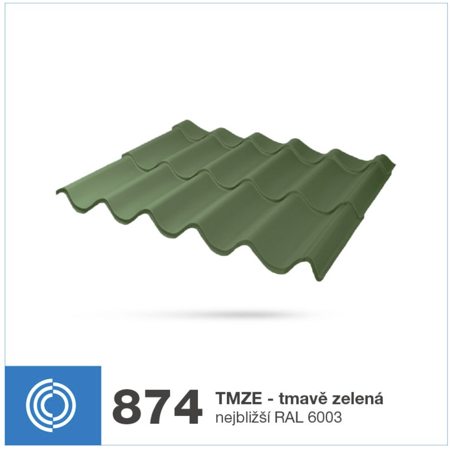 LINDAB - Plechová krytina Lindab Topline - 0,5mm CLASSIC TMZE 874 (RAL 6003)
