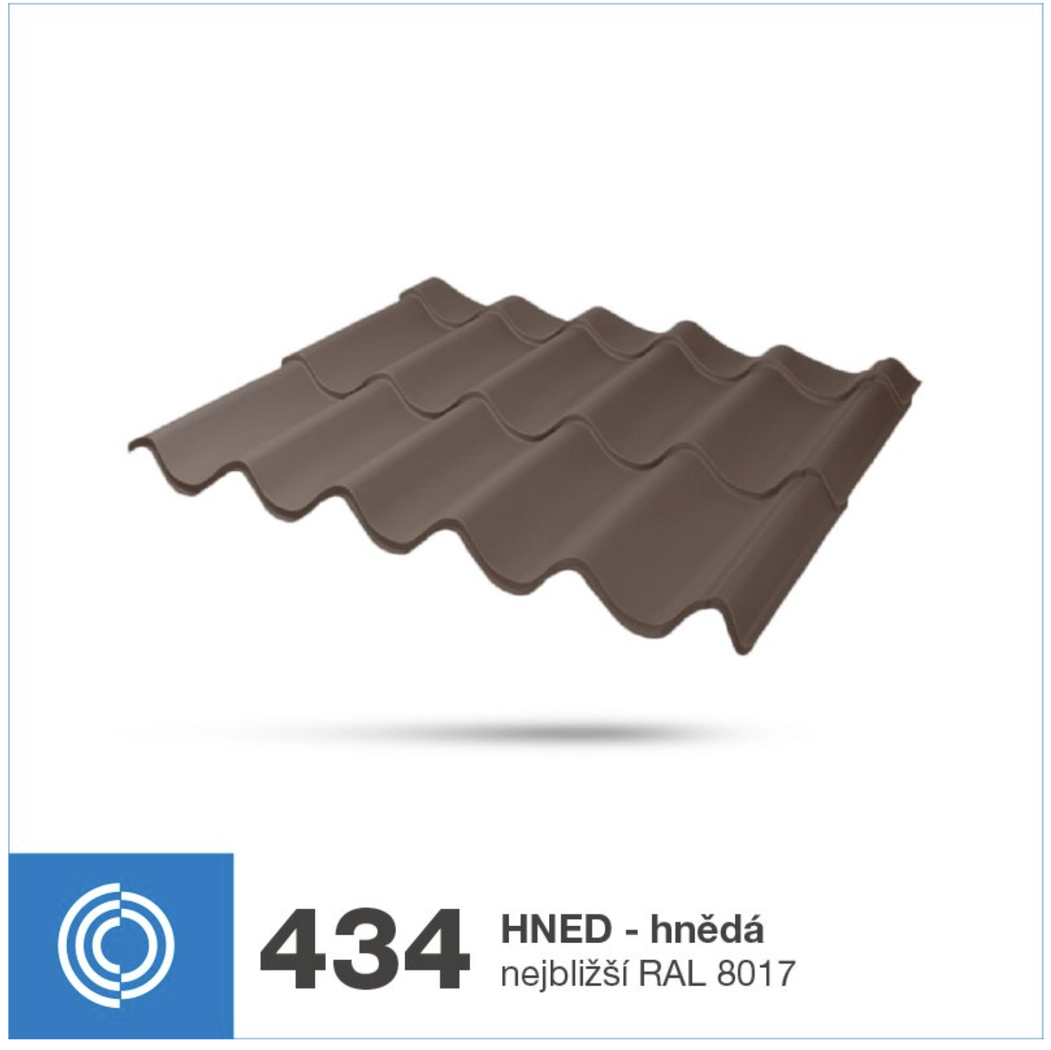 LINDAB - Plechová krytina Lindab Topline - 0,5mm Elite MAT HNED 434 (RAL 8017)