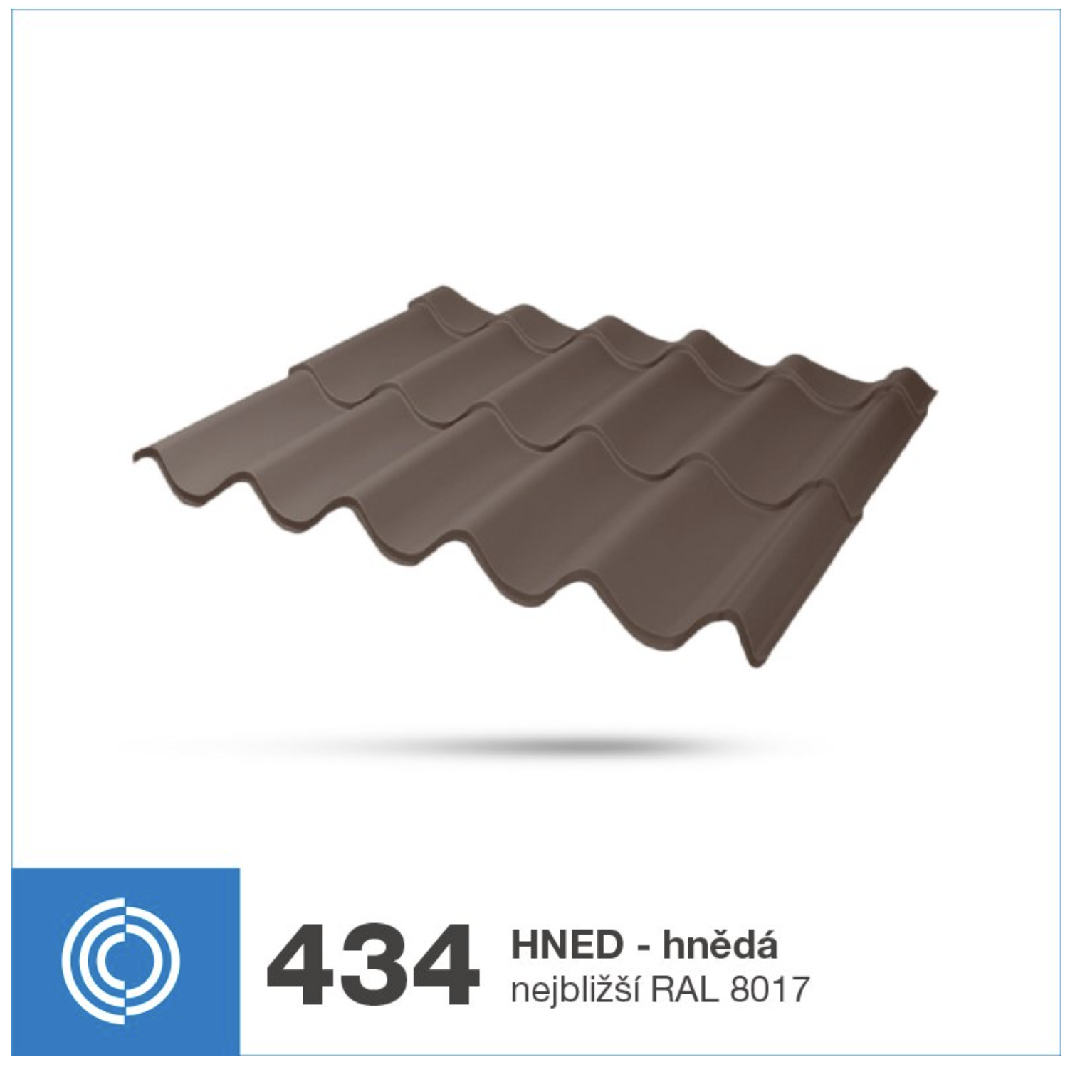 LINDAB - Plechová krytina Lindab Topline - 0,6mm CLASSIC STRONG HNED 434 (RAL 8017)