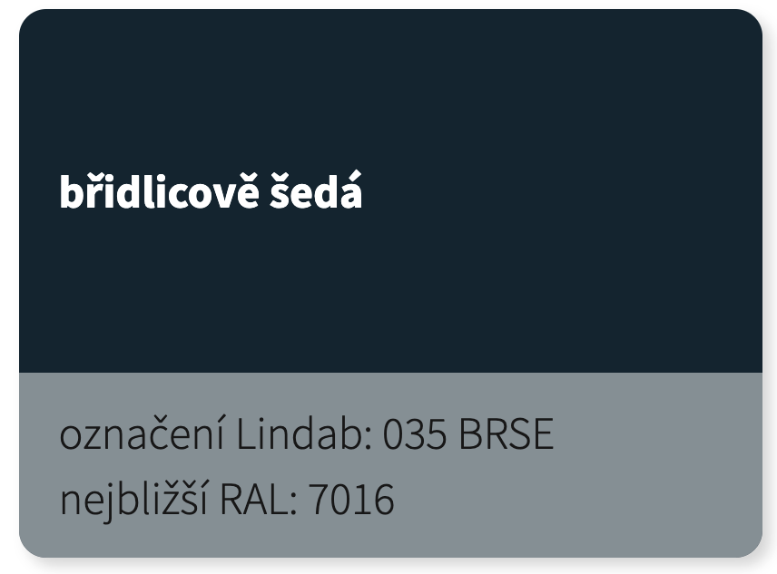 LINDAB - Hřebenáč k taškovým krytinám NTP UNI - CLASSIC BRSE 035 (RAL 7016)