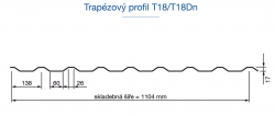 LINDAB - Střešní trapézový plech (B) T18