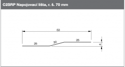 LINDAB - C2SRP - Napojovací lišta pro CLICK - 0,5mm CLASSIC HNED 434 (RAL 8017)