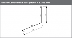 LINDAB - STSRP - Lemování ke zdi / příčné univerzální - 0,5mm Elite SVSE 022 (RAL 7044)