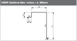 LINDAB - VISRP - Závětrná lišta vrchní pro CLICK - 0,5mm CLASSIC ZLUT 152 (RAL 1002)