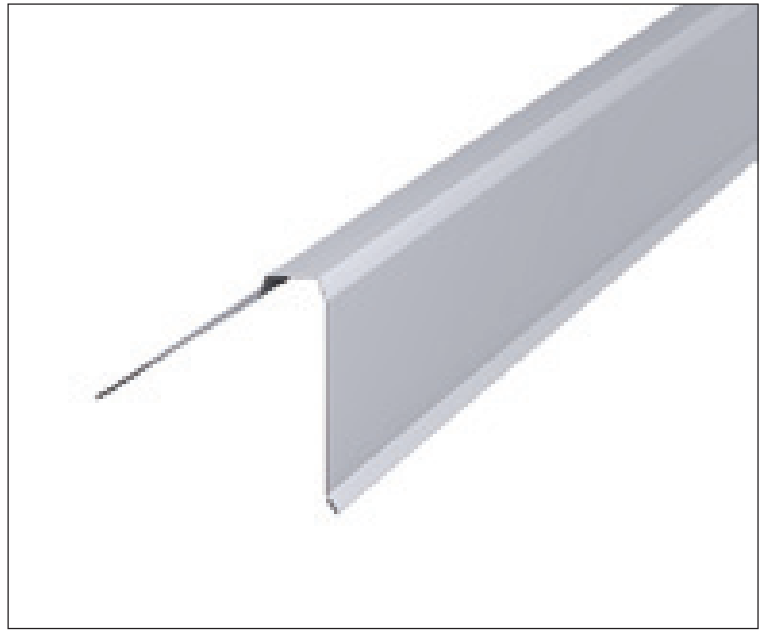 LINDAB - NPSRP - Zakončení pultové střechy univerzální - 0,5mm CLASSIC ANTI 001 (RAL 9002)