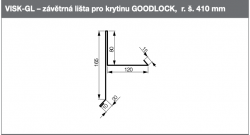 LINDAB - VISK-GL - Závětrná lišta ke krytině Goodlock
