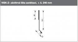 LINDAB - VISK-Z - Závětrná lišta zavlékací pro CLICK - 0,5mm Elite MAT HNED 434 (RAL 8017)