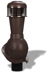 BLACHDOM PLUS - VĚTRACÍ KOMÍNEK s ventilátorem - NORMAL - montáž na plochou krytinu (trapéz, falc, šindel) | hnědá, černá, červená, cihlová, šedá