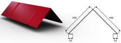 BLACHDOM Trapézový hřebenáč - 0,50mm, UltraMat: ČERVENÝ MAT BLACHDOM PLUS