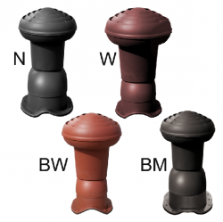 Odvětrávací komínek VITRIUM  (sanitární) 160mm (do taškových plechových krytin) | v barvě cihlová 8004, v barvě hnědé 8017, v barvě tmavě hnědé 8019, v barvě černé 9005, v barvě grafitové 7016, v barvě červené 3009, v barvě červené 3011, v barvě šedé 7046, v barvě zelené 6020